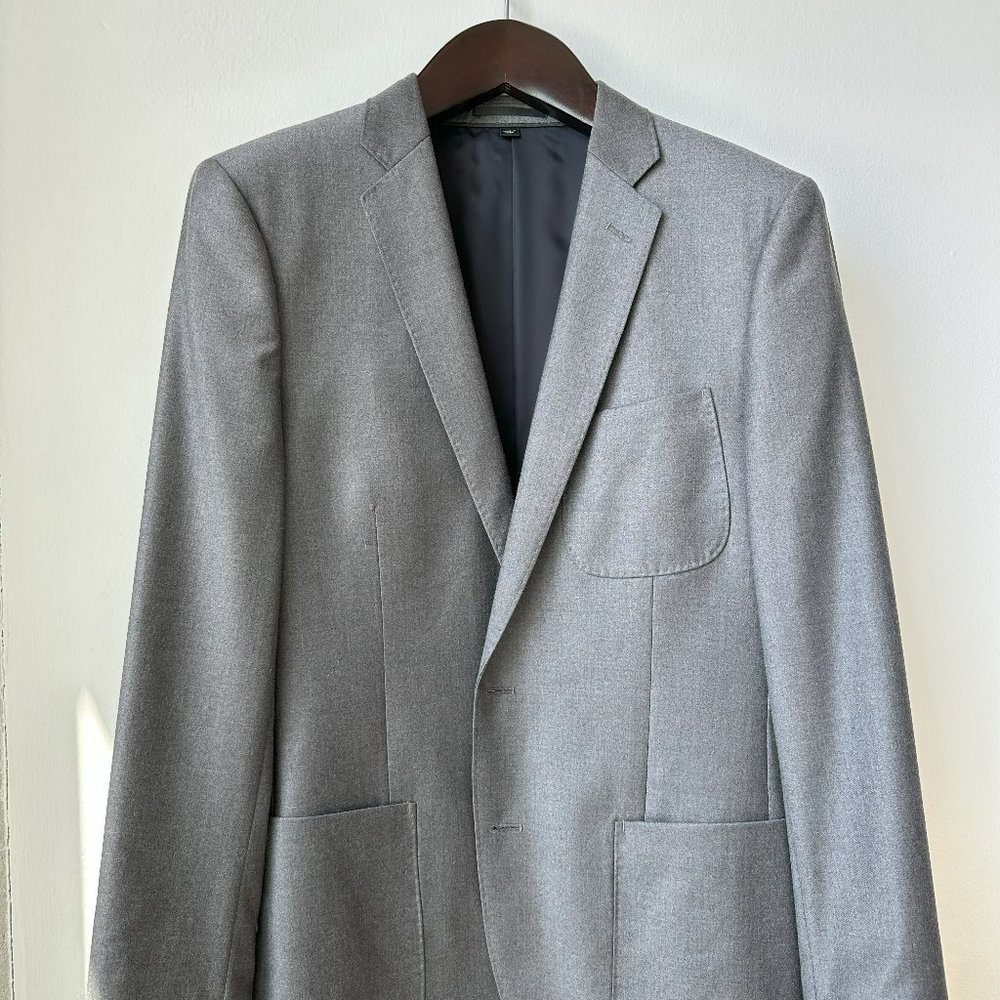 J Crew Grey Legacy Flannel Blazer